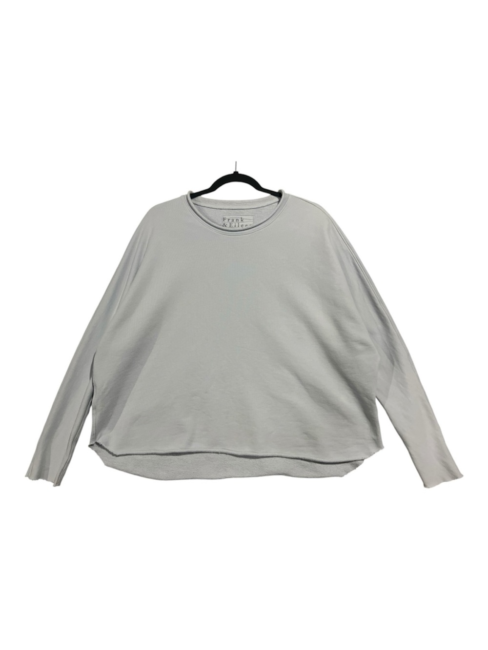 Frank & Eileen Anna Sweatshirt Women’s Small Blue Long Sleeve Capelet Terry